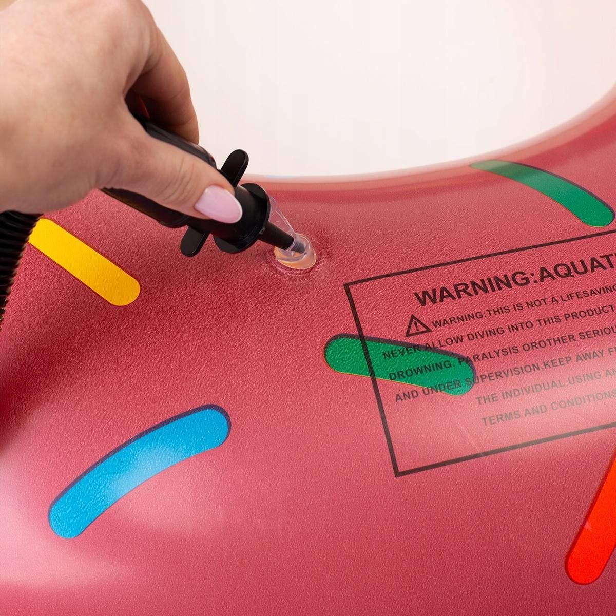 90cm  Inflatable Circular Buoy Donut Bite Pink Pool Premium