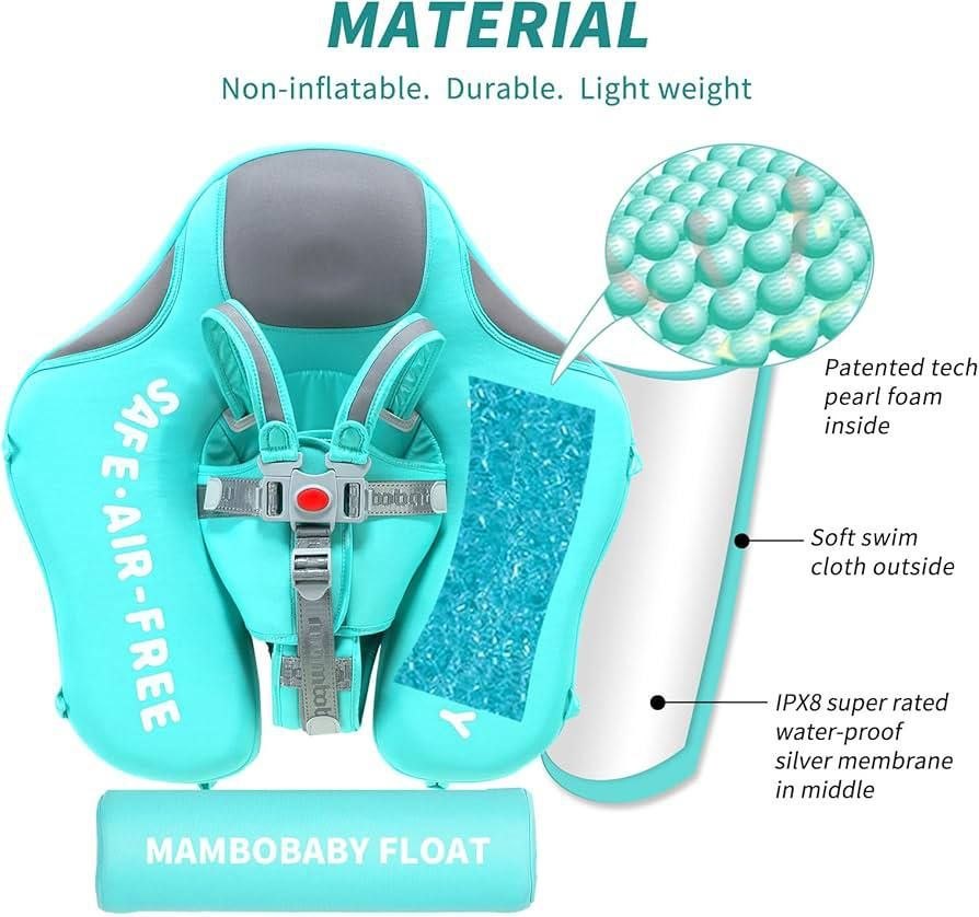 Baby Swimming Float with Canopy, Waterproof Non-Inflatable