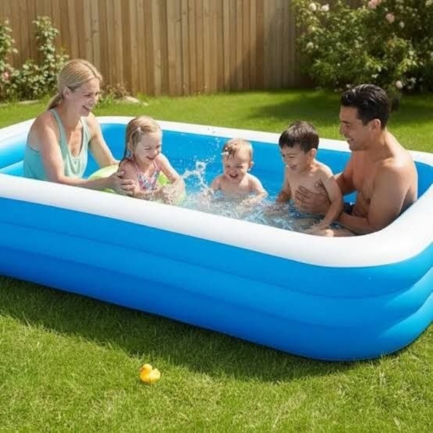 180 x 140 x 60 cm Blue Rectangular Pool