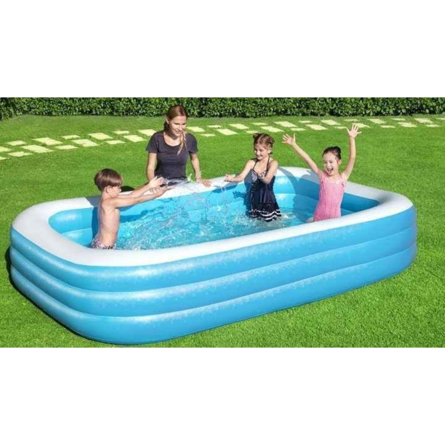180 x 140 x 60 cm Blue Rectangular Pool
