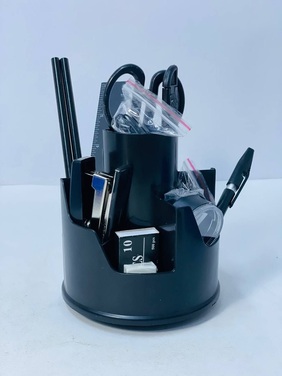 A movable Plastic Desk Organizer - Comes With 12 Tools