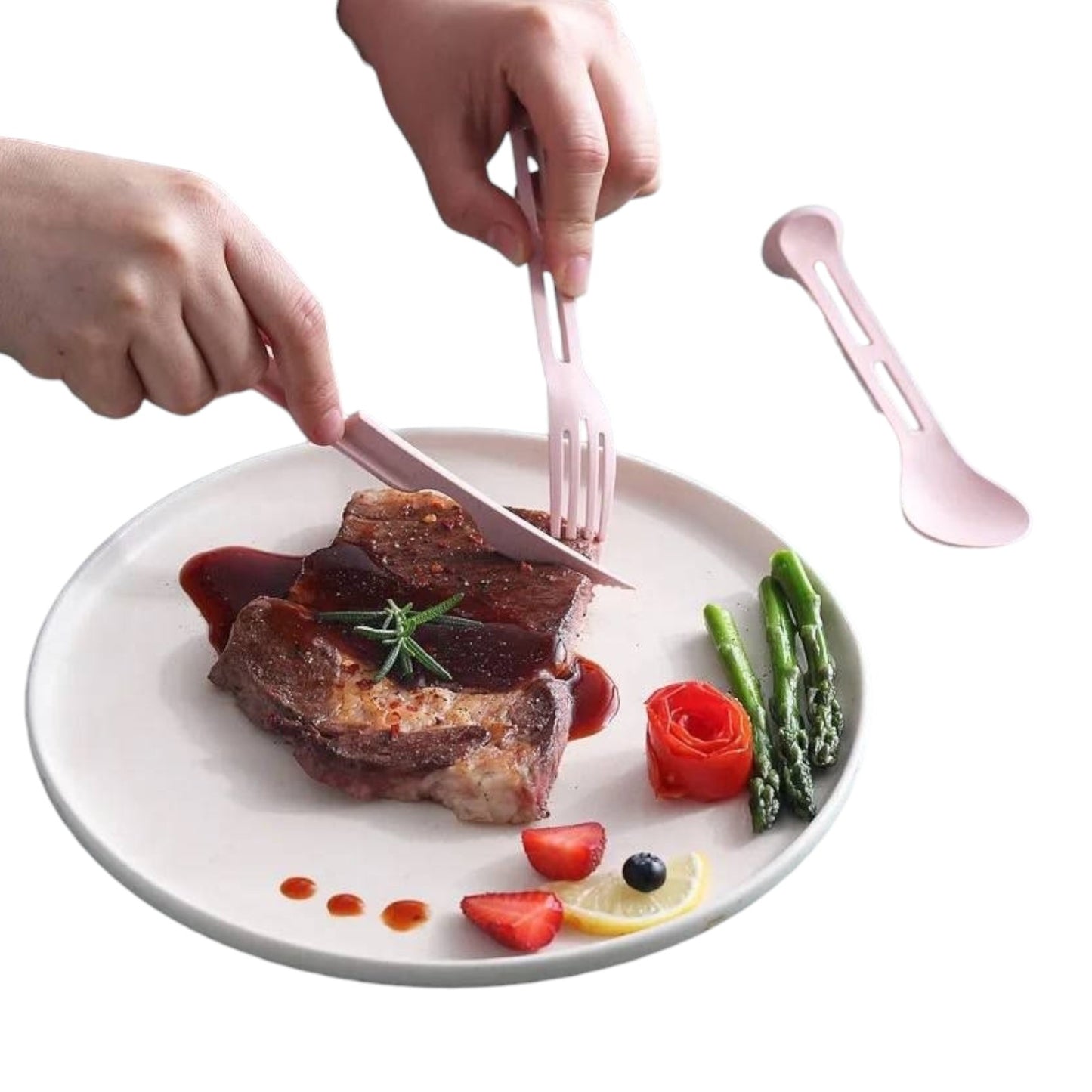 Reusable Fork, Knife and Spoon Set