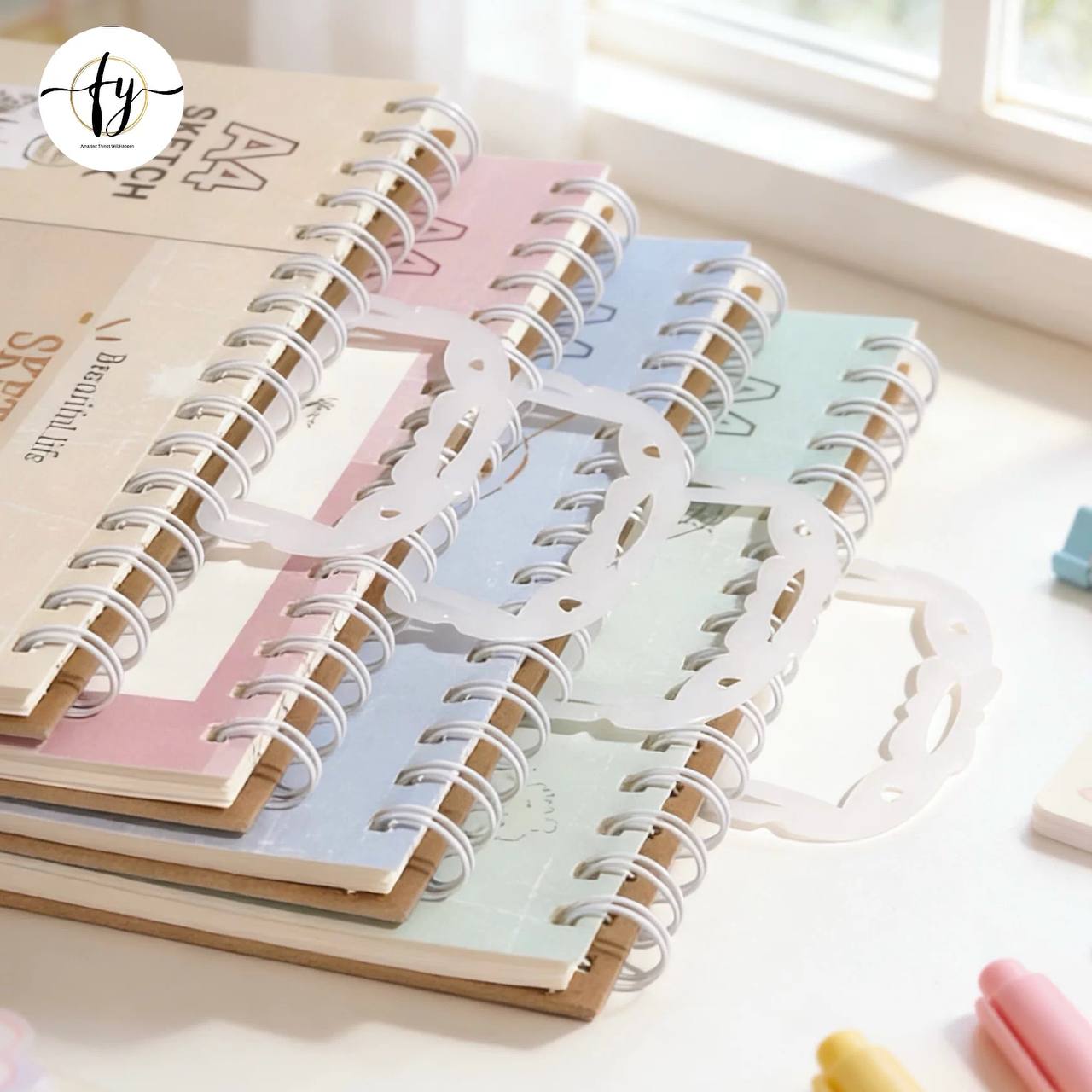 A4 Spiral Sketch Book – 50 Sheets With Carrying Handle