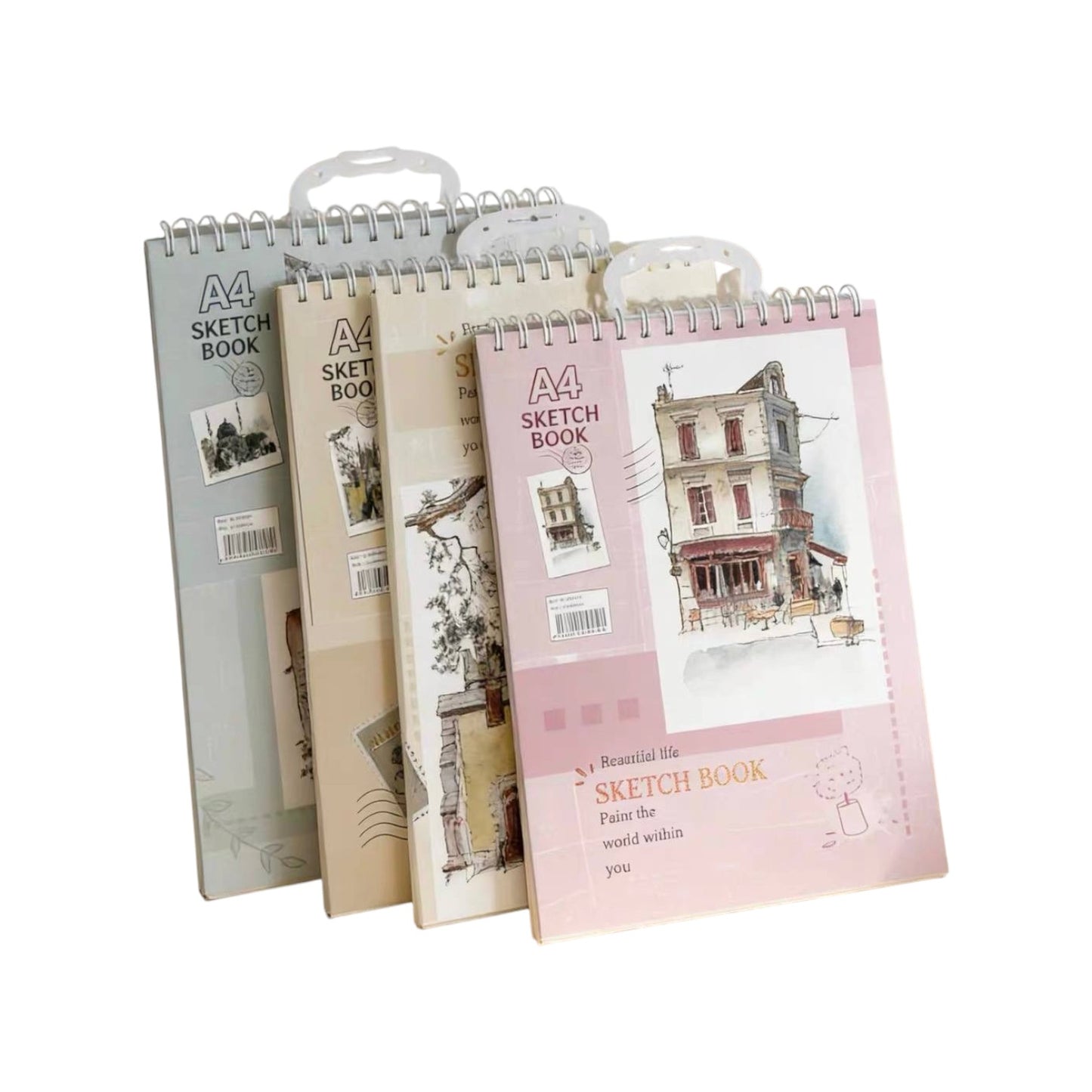 A4 Spiral Sketch Book – 50 Sheets With Carrying Handle