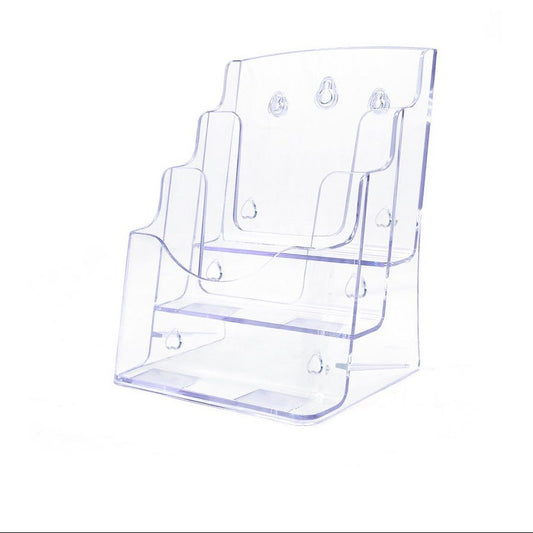 Countertop A5 - 3 Tier Portrait Multi Tier Literature Holder - Crystal