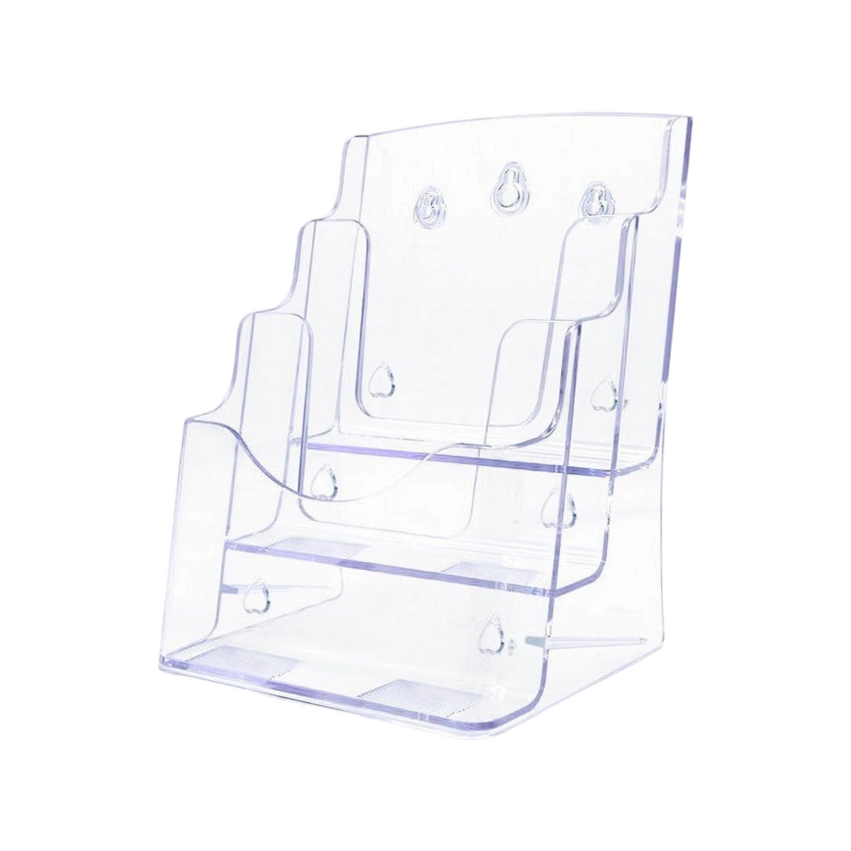Elite Stationery House crystal clear A5 3-tier portrait literature holder for countertop display