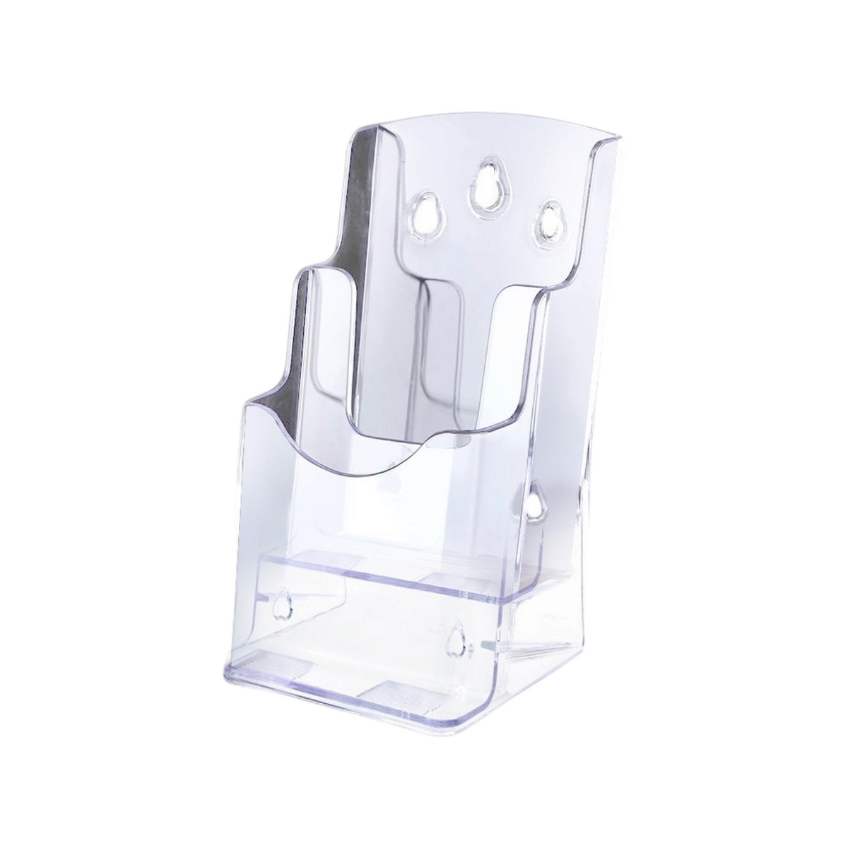 Elite Stationery House clear acrylic 2-tier brochure holder for countertop or wall-mount display