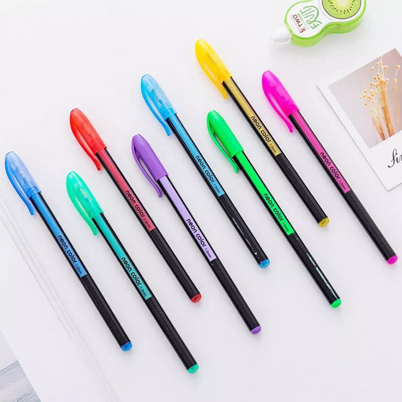 Neon Flash Gel Pens Colors (No Duplicates)
