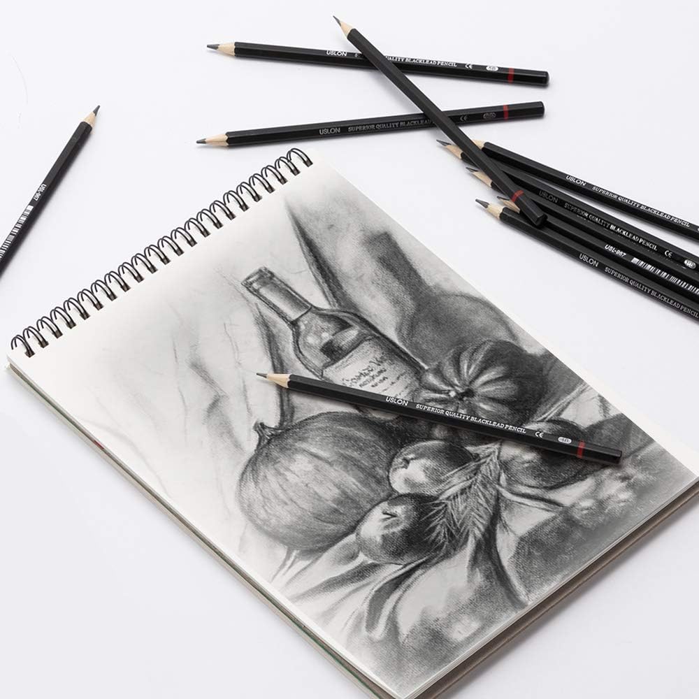 Pencil - Set Of 12 PCS, For Sketching & Drawing, Pack With Metal Storage Box