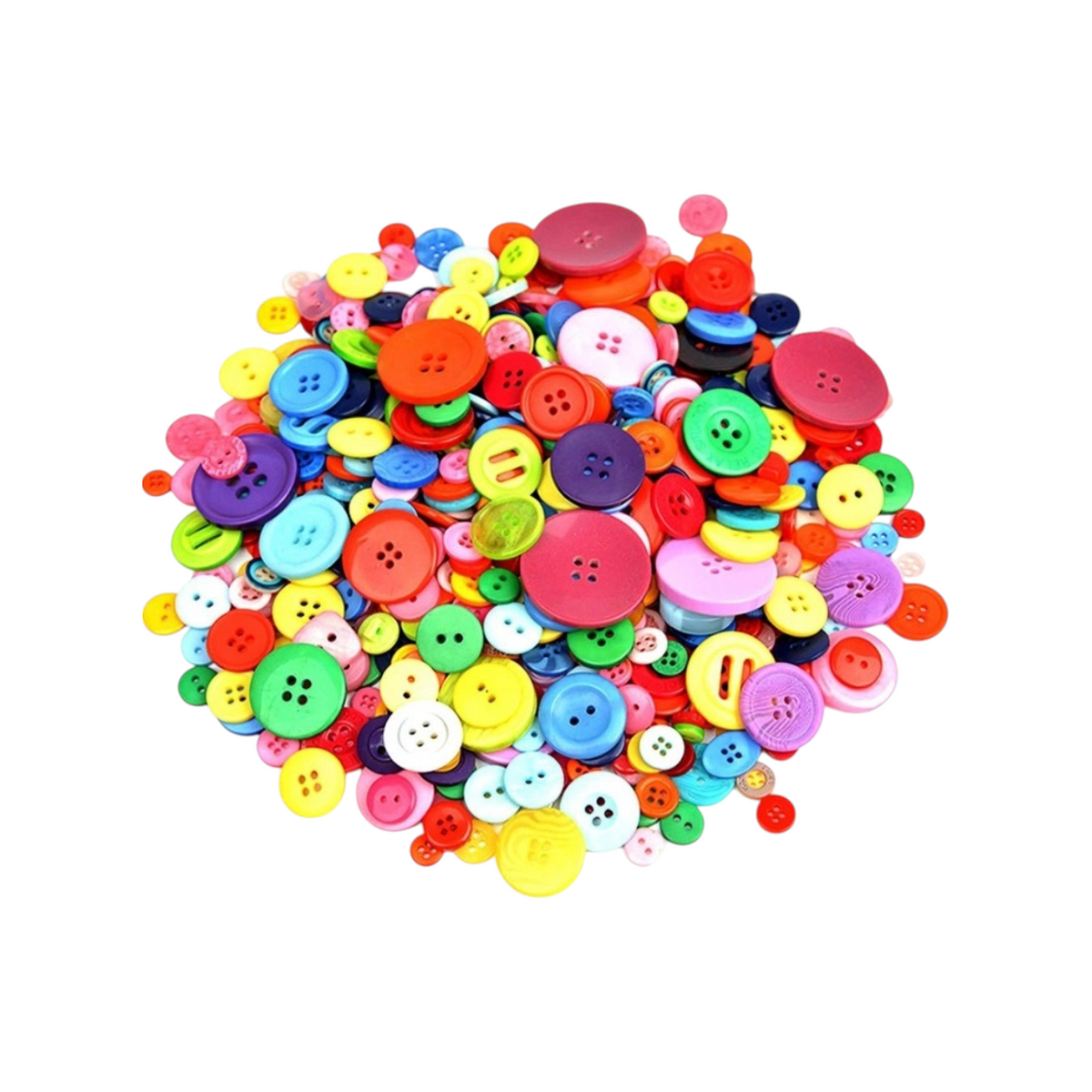 Elite Stationery House assorted multicolor resin sewing buttons in various sizes with two and four hole designs