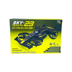 Elite Stationery House DEERC HT35 2-in-1 black and yellow RC flying car and stunt drone in its retail packaging