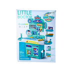 Elite Stationery House Little Doctor Medical Center 28-piece playset with light and sound features in teal and white.