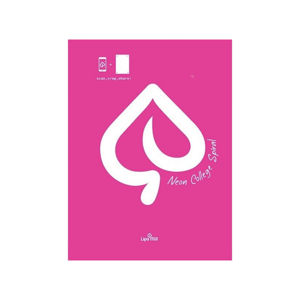 Elite Stationery House A4 neon pink spiral-bound notebook with 120 sheets of lined paper and three dividers
