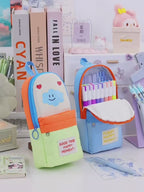 Large Capacity Macaron Color Pen & Pencil Holder with Desk Organizer