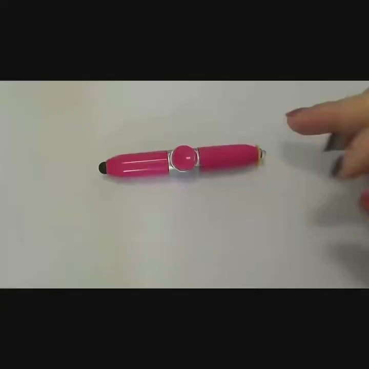 Rotating Fidget Spinner Ballpoint Pen with LED Light, - 1 Pen