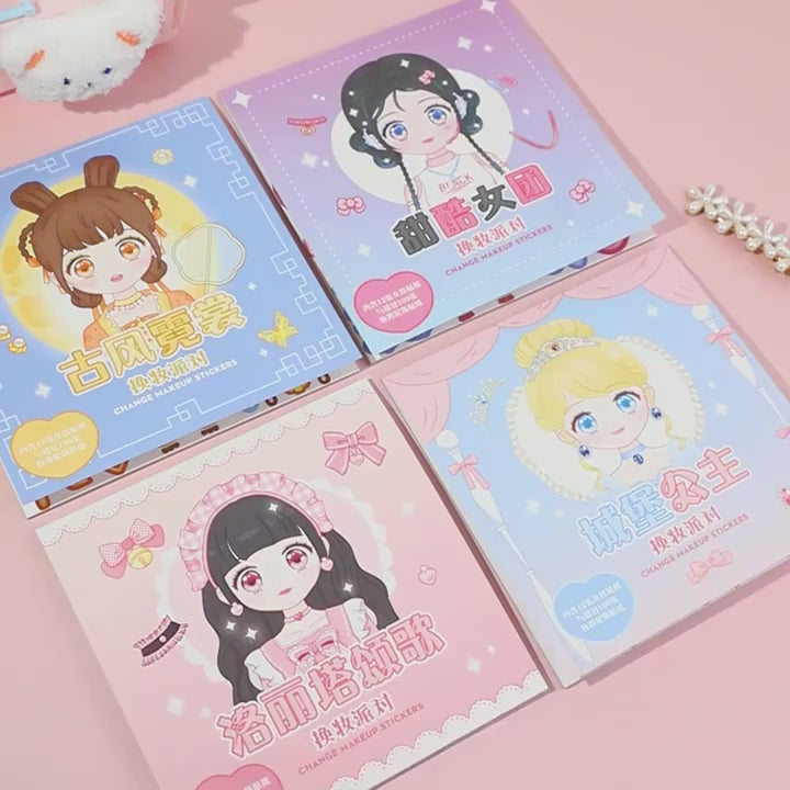 Princess Sticker Book, DIY Face Sticker Album