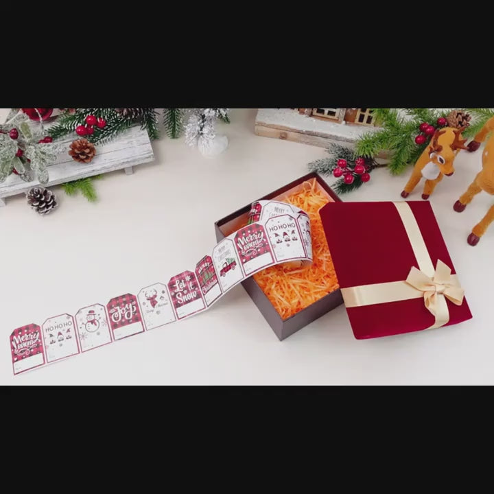 10 pcs Glossy Self-Adhesive Christmas Stickers Roll
