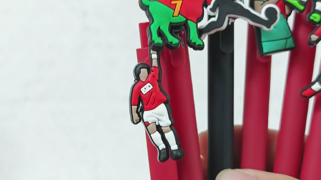 Football Sports Series Retractable Ballpoint Pens with Black Ink