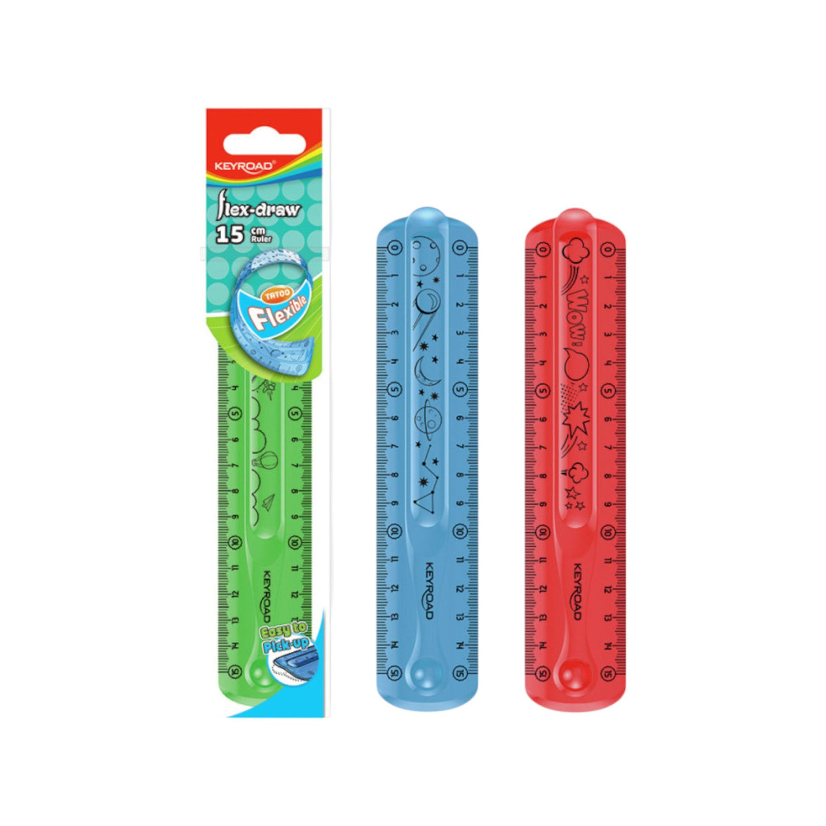 Flexible plastic ruler 15 cm – Keyroad Model KR971663
