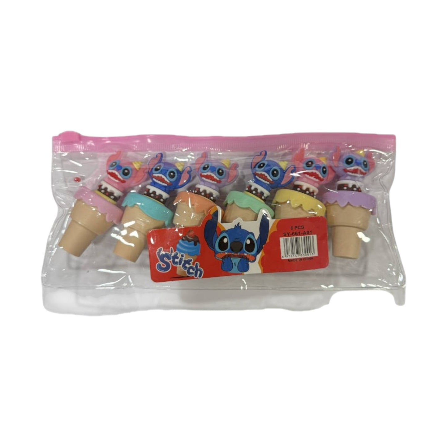 6pcs Cute Stitch Highlighter Set Pastel Colors