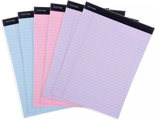 Legal Pads - ((BASIC PASTEL WIDE RULED)) - 50 Sheets per Note