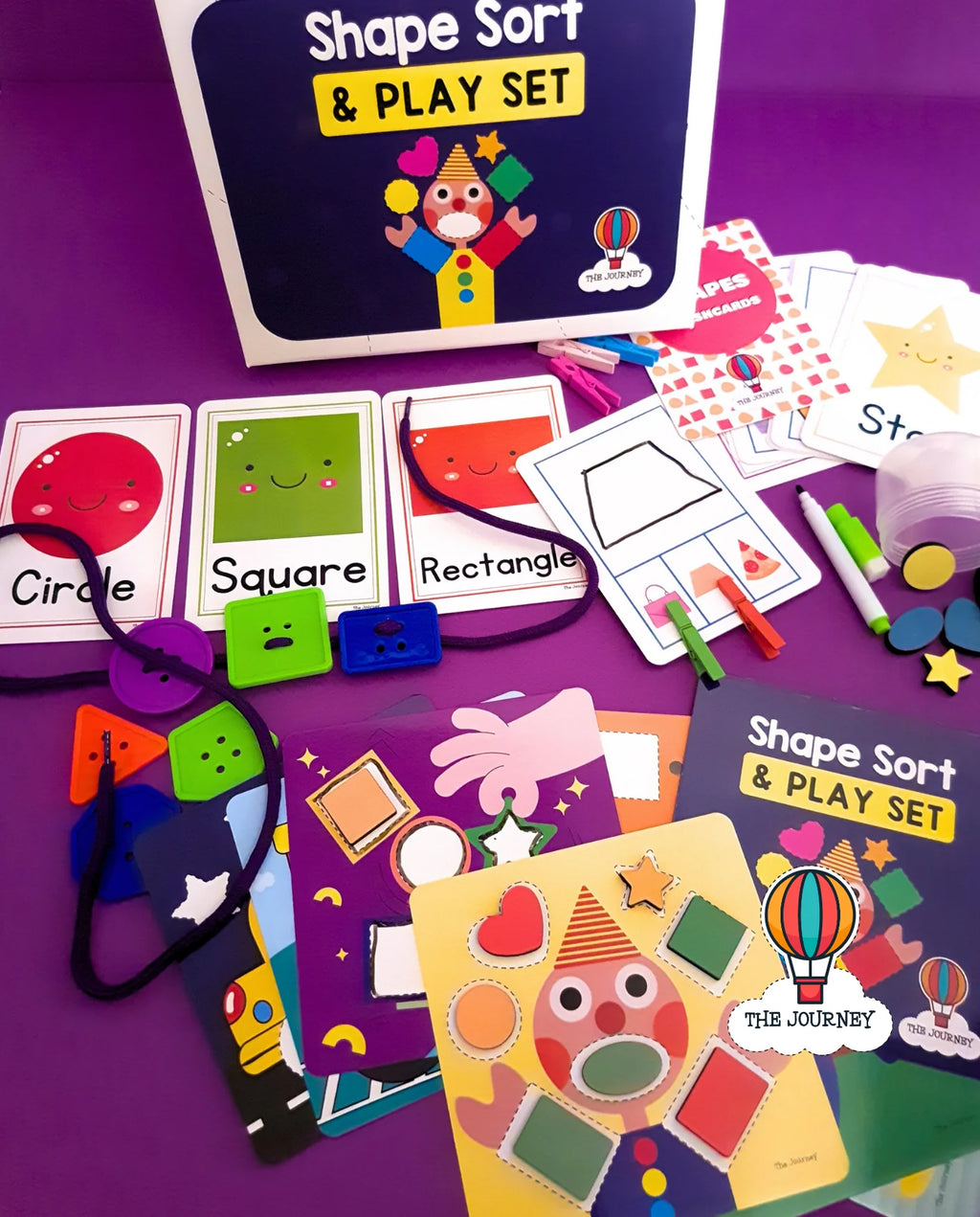 Shape Sort & Play Set (without Shape Flashcards)