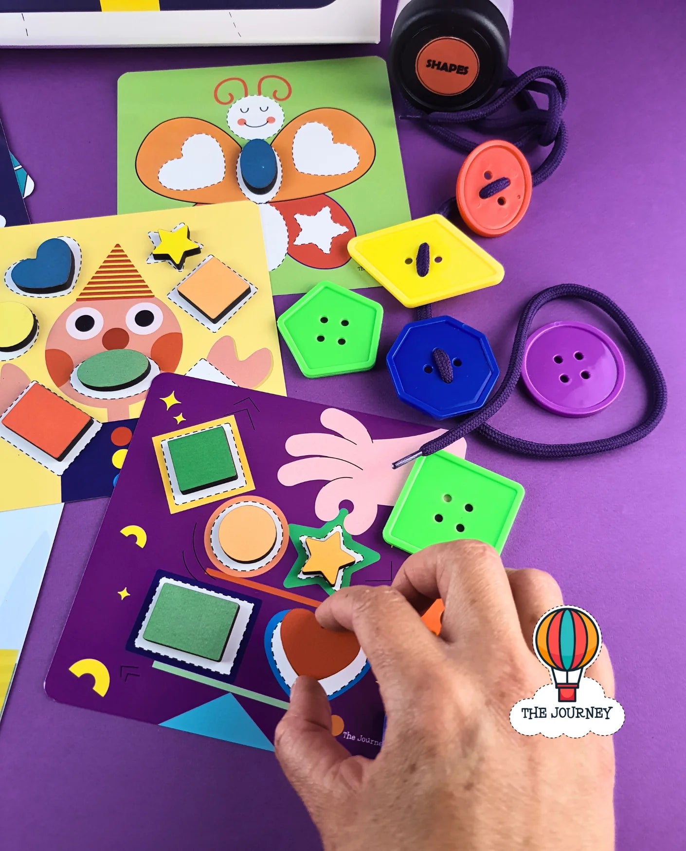 Shape Sort & Play Set (with Shape Flashcards)