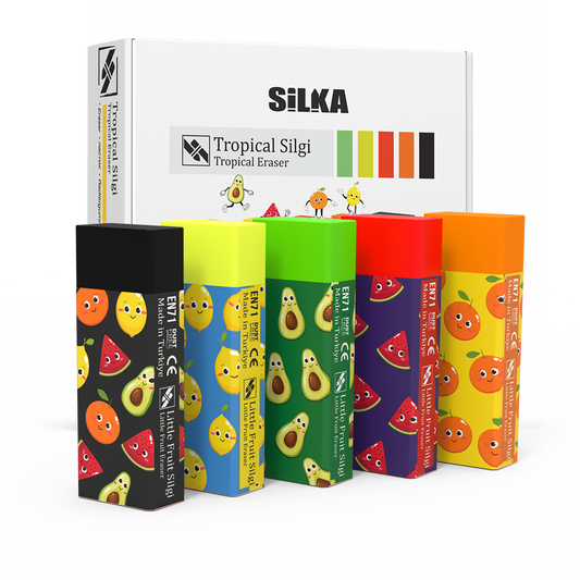 Silka 1030 tropical eraser – Set of 20 pieces/Large – 5 colors