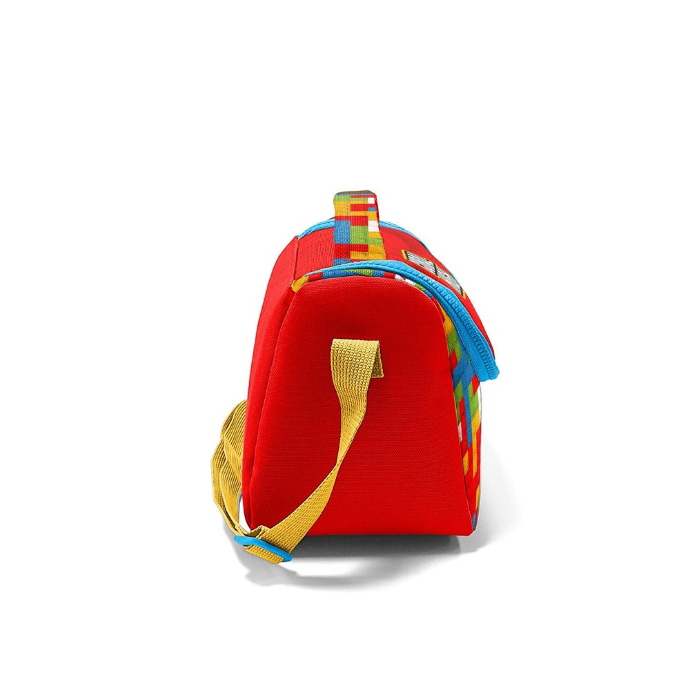 Coral High Kids Color Block Patterned Thermo Lunch Box
