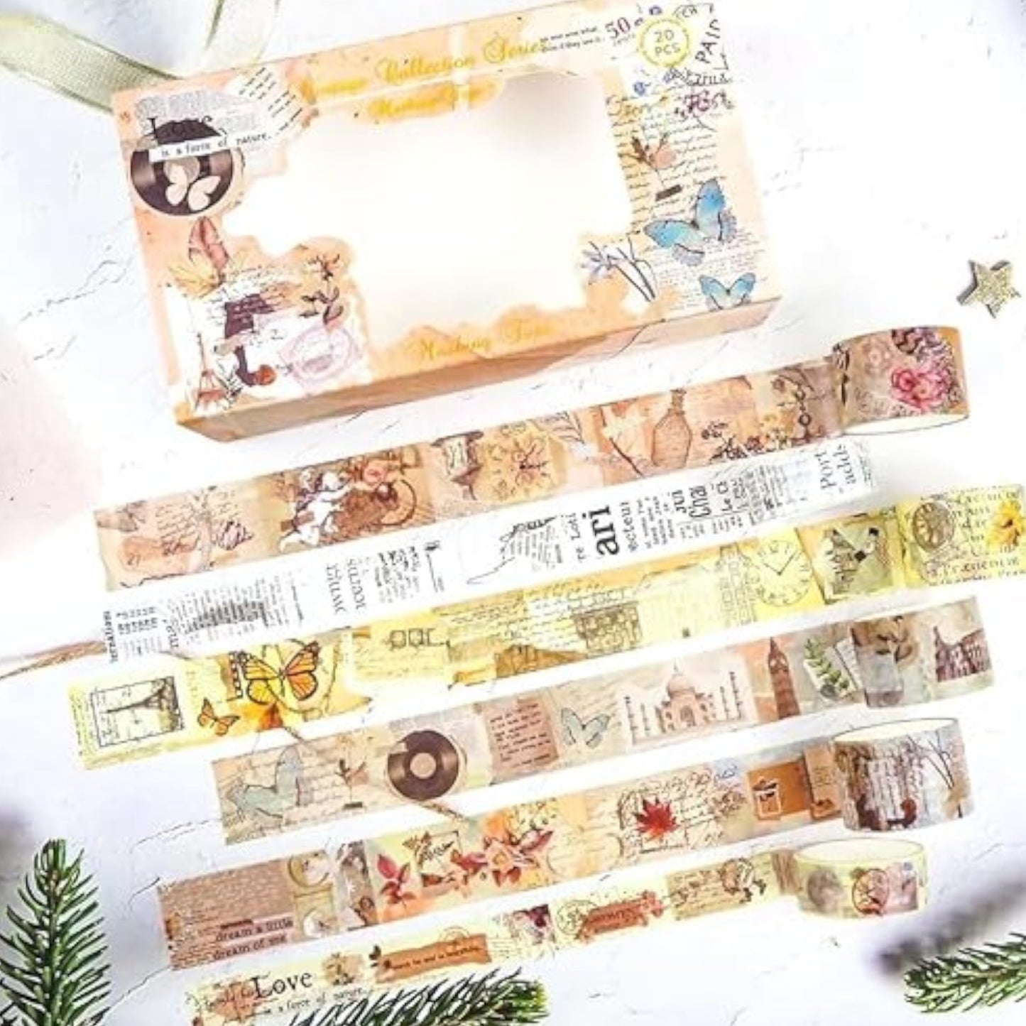 Washi Vintage Scrapbooking Stickers Pack of 20