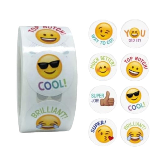 Motivational Stickers Roll 500 Pcs 8 Designs 1 Inch