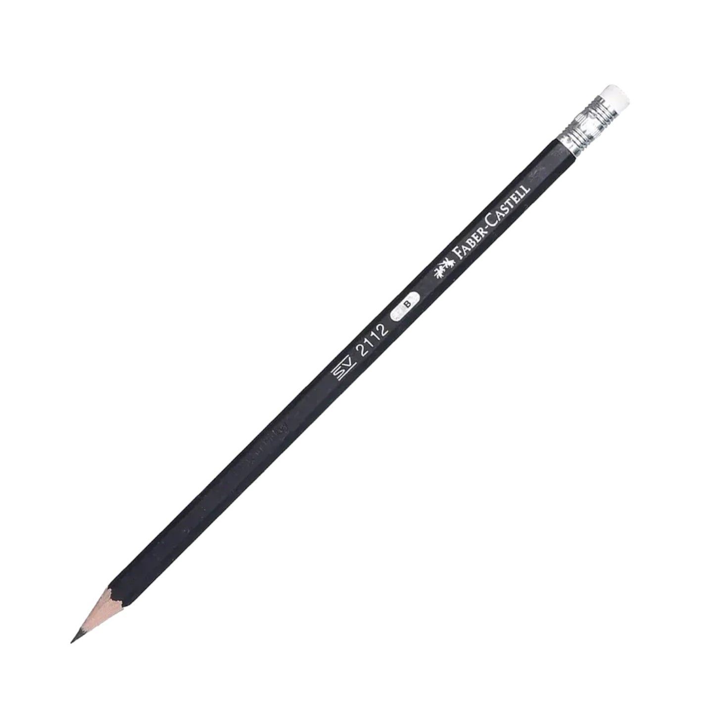 Faber-Castell Pencil With Eraser 2112 Graphite 2B